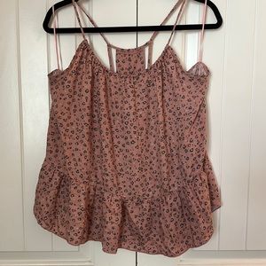 Urban romantics size Large mauve pin leopard print camisole